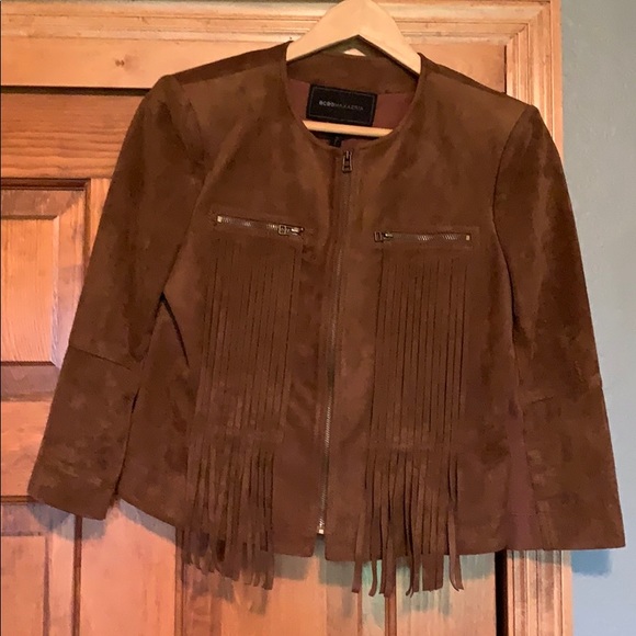 BCBGMaxAzria Jackets & Blazers - BCBG MaxAzria Suede Fringe Jacket